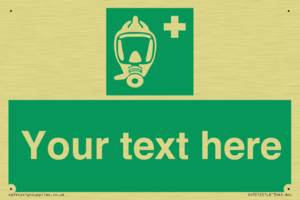 Custom sign safe condition Emergency escape breathing device